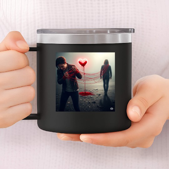 The Bleeding Heart 14oz Stainless Steel Tumblers