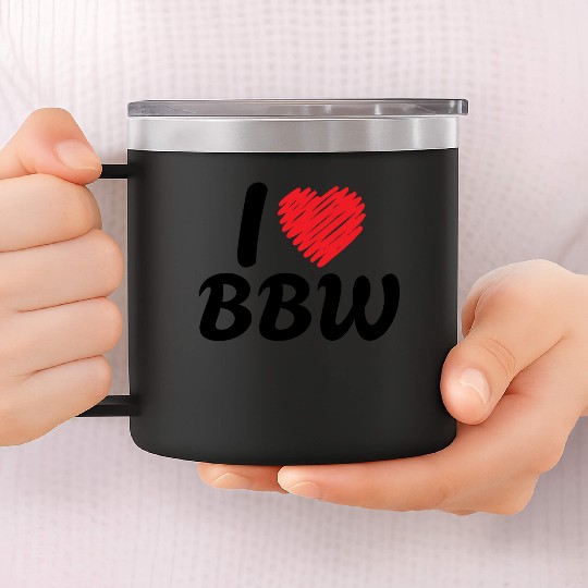 I Love BBW – Bold Body Positive Statement Design 14oz Stainless Steel Tumblers