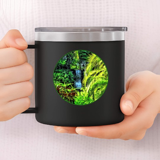 Bahamas - Tropical Waterfall 14oz Stainless Steel Tumblers