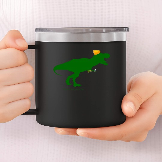 Cheesehead Cheeseheadasaurus Packers Dinosaur 14oz Stainless Steel Tumblers