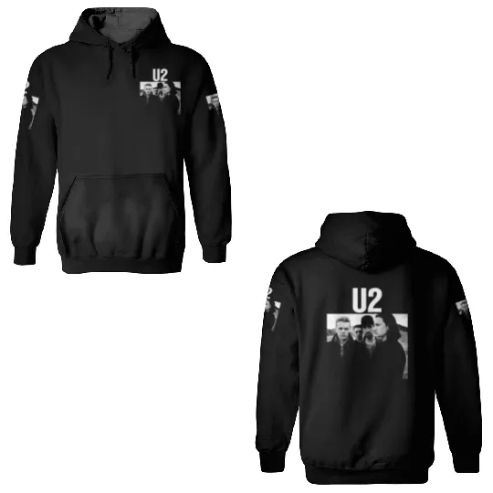 Las Vegas U2 Bootleg Retro 90' band concert, U2 Graphic music 3D Hoodies