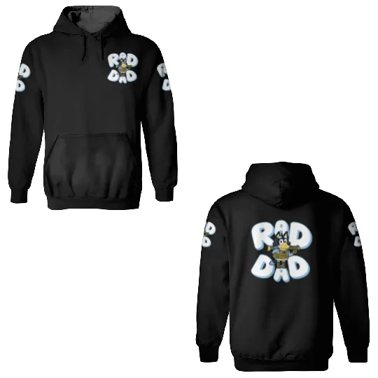 Father Day BlueyDad Rad Dad 3D Hoodies BlueyDad And Bandit 3D Hoodies