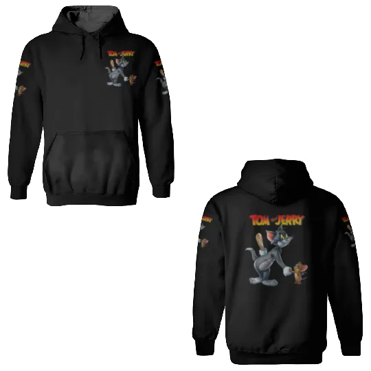 Tom & Jerry Mens' Throwback 3D Hoodies