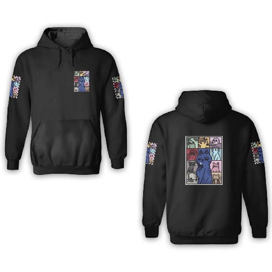 Cat Eras Tour Poster (1) 3D Hoodies
