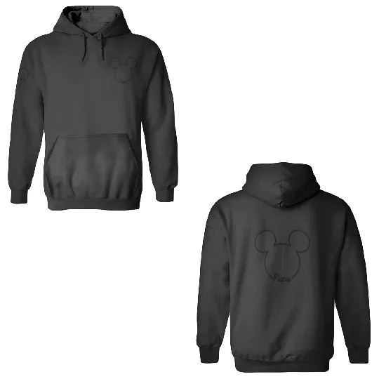 Disney Mickey And Friends Papa Mickey Art Line Pocket Logo 3D Hoodies