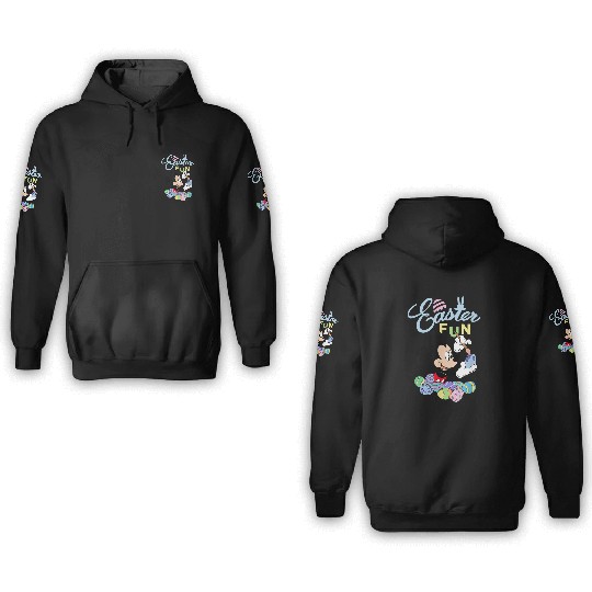 Disney Mickey Mouse Easter Fun Painting Eggs 3D Hoodies