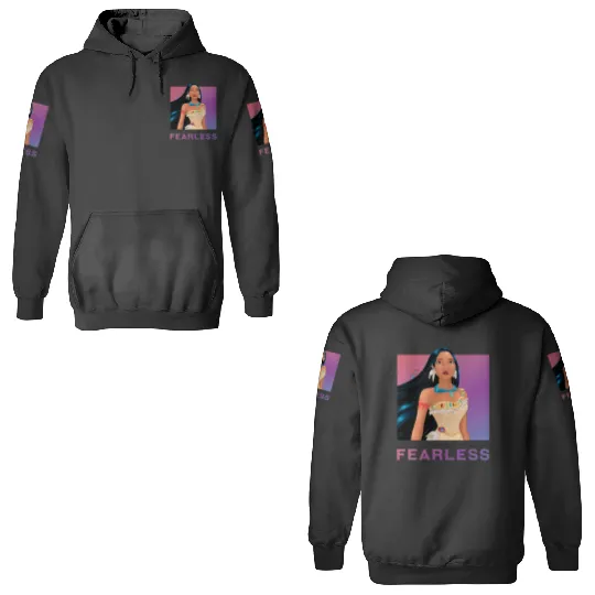 Disney Princess Pocahontas FEARLESS Purple Ombre 3D Hoodies