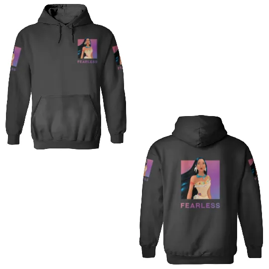 Disney Princess Pocahontas FEARLESS Purple Ombre 3D Hoodies