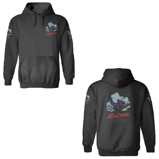 Disney The Rescuers Albatross Airlines Vintagess Travel Premium 3D Hoodies