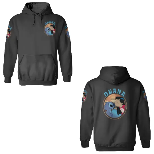 Discover Disney Lilo Stitch Ohana Portrait 3D Hoodies