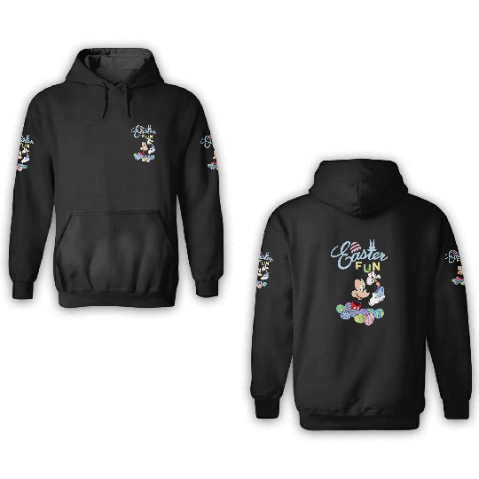 Disney Mickey Mouse Easter Fun Painting Eggs 3D Hoodies