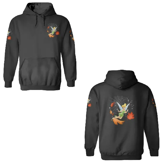 Disney Peter Pan Tinker Bell Fall Spider Web Leaf 3D Hoodies