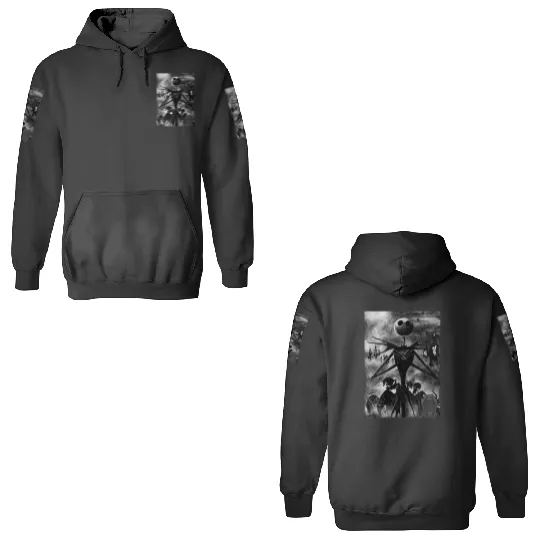 Disney The Nightmare Before Christmas Jack In Graveyard 3D Hoodies