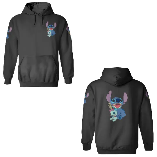 Disney Lilo Stitch Cute Stitch Scrump Pocket Logo 3D Hoodies