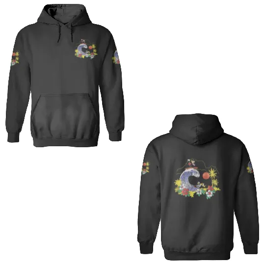 Disney Mickey Friends Mickey Mouse Surfing Outline 3D Hoodies