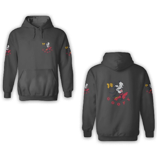 Disney Mickey And Friends Original Goofy Cartoon Icon Circle 3D Hoodies