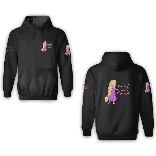 Disney Princess Glowing Like Rapunzel 3D Hoodies