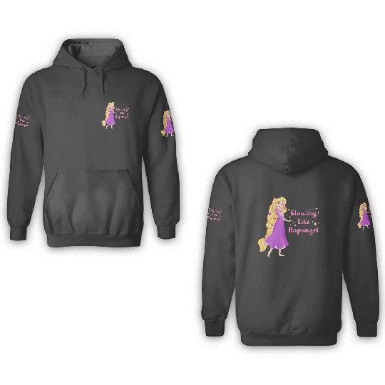 Disney Princess Glowing Like Rapunzel 3D Hoodies