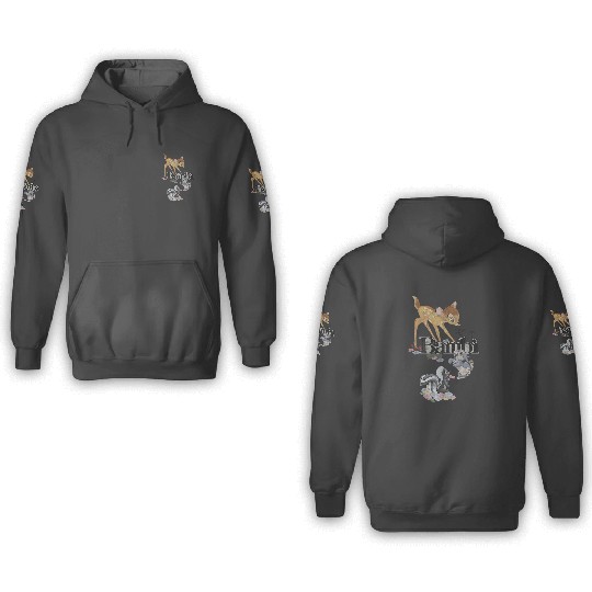 Disney Bambi Group Shot Title Logo 3D Hoodies