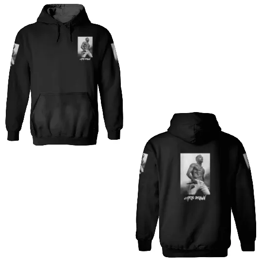 Chris Brown 3D Hoodies Black All Size For Men Women, Comfortable Short Sleeves