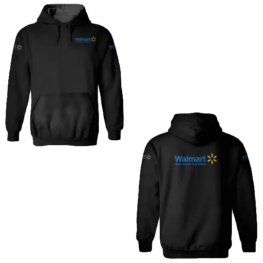 Walmart Logo Unisex 3D Hoodies | Cotton Short Sleeve 3D Hoodies | Soft and Comfortable | Hyperhidrosis 3D Hoodies