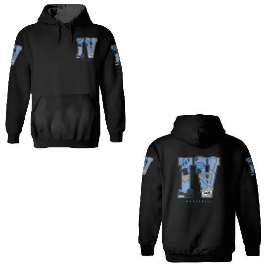 IV Jordan 4 Unisex 3D Hoodies Match Jordan 4 University Blue