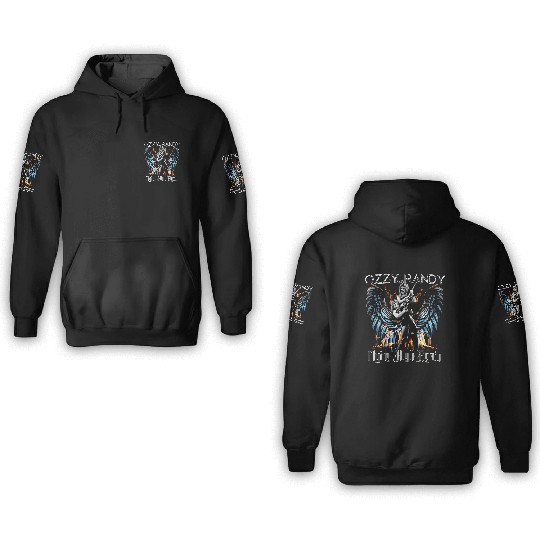 Ozzy and Randy Graphic 3D Hoodies, Rock Music 3D Hoodies, Concert 3D Hoodies, Unisex Band Apparel, Gift for Music Lovers, Casual Wear