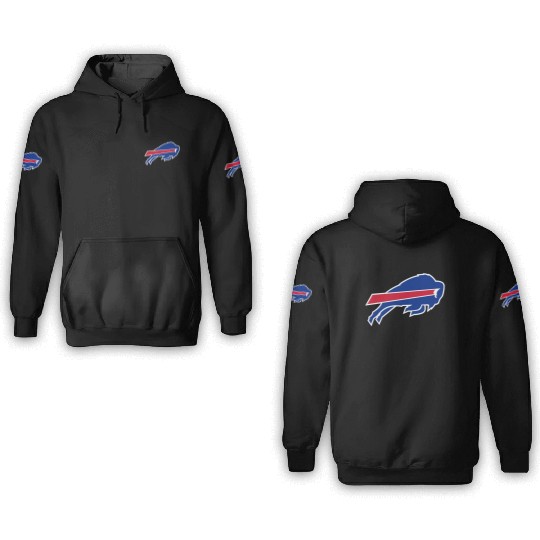 Buffalo Football Team Bills Primary Logo Fleece 3D Hoodies, Gift for Fan