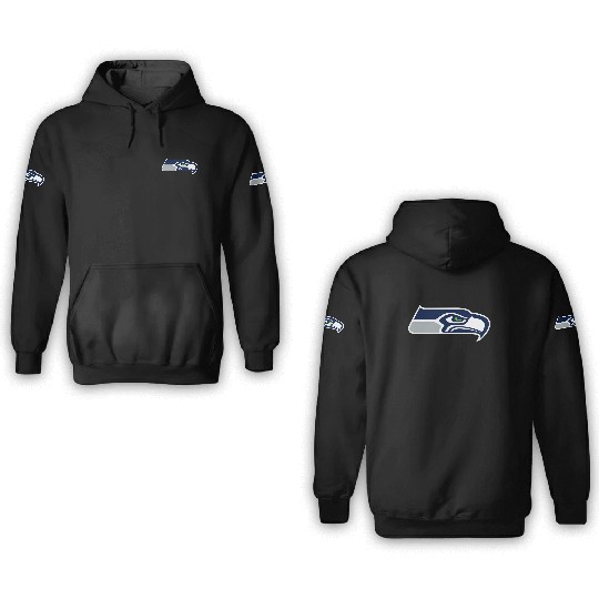 Seattle Football Team Seahawks Primary Logo 3D Hoodies, Gift for Fan