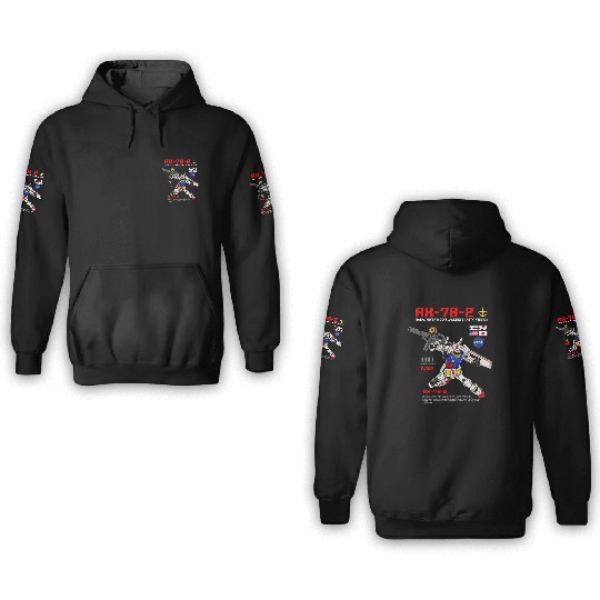 Rx-78-2 Gundam 3D Hoodies