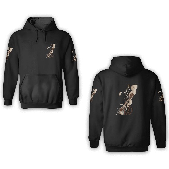 Guitar Art Design 3D Hoodies