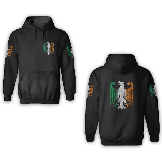 Irish German Eagle 3D Hoodies