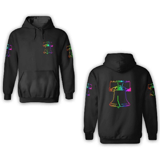 Rainbow Liberty Bell 3D Hoodies