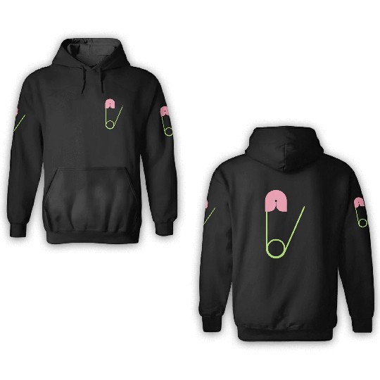 Safety pin open 3D Hoodies