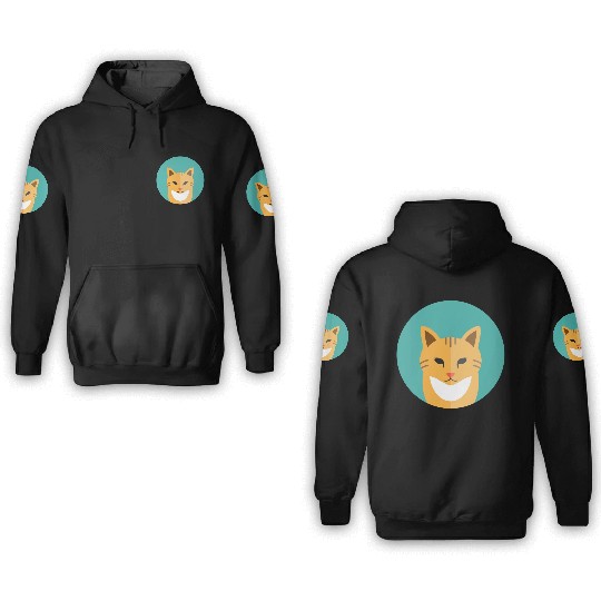 brown cat 3D Hoodies