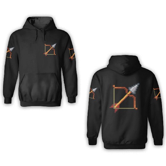 bow and arrow 3D Hoodies