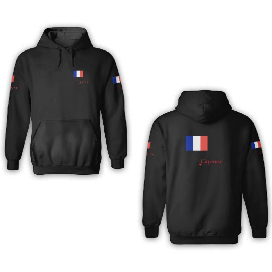 018 countries flags France FrenchGuiana ve 3D Hoodies
