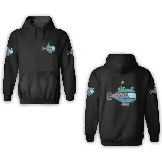 submarine 3D Hoodies