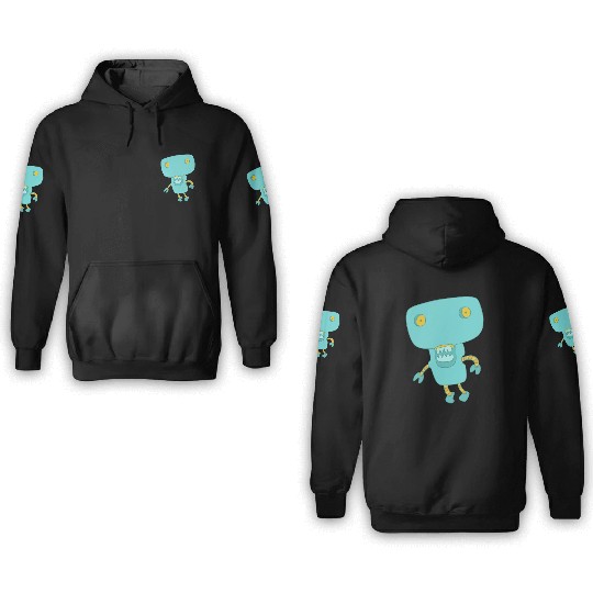 28 robot 34 png vectorstock 4842445 3D Hoodies
