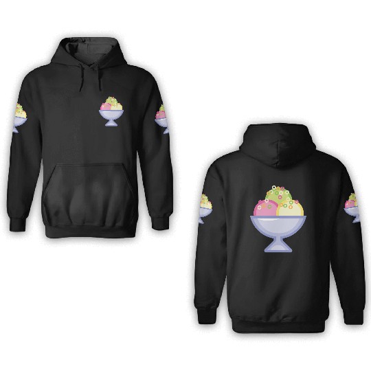 Ice Cream Sundae 3D Hoodies