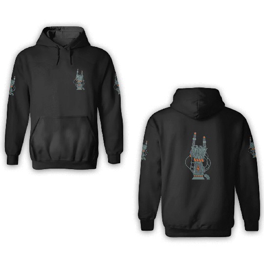 hard rock horns robot 3D Hoodies
