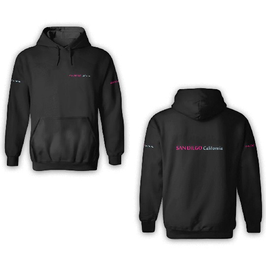 San Diego, California 3D Hoodies