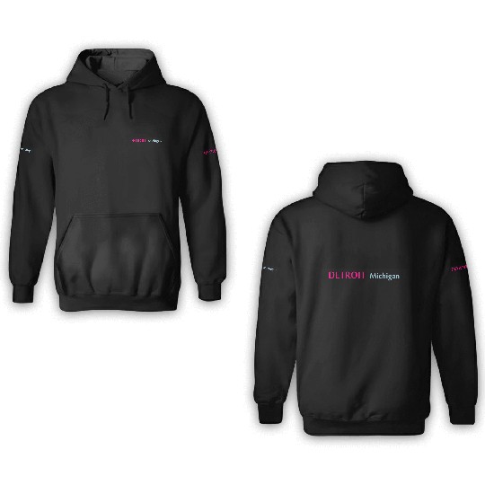 Detroit, Michigan 3D Hoodies