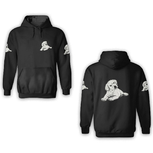 A Puppy Labrador Retriever Design For Dog Lovers 3D Hoodies