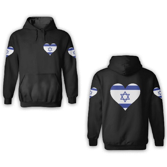 A Heart For Israel 3D Hoodies