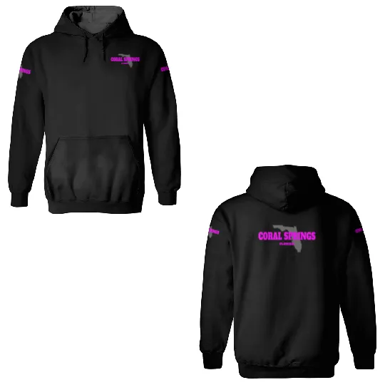 FLORIDA CORAL SPRINGS US STATE EDITION PINK 3D Hoodies