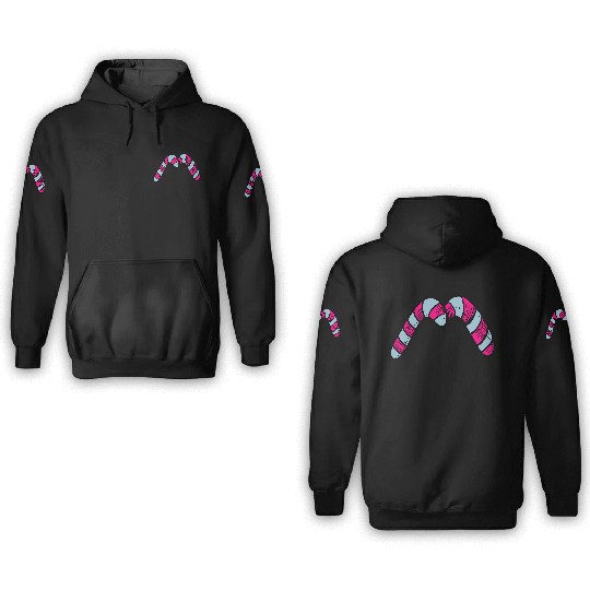 Candy canes "M" 3D Hoodies