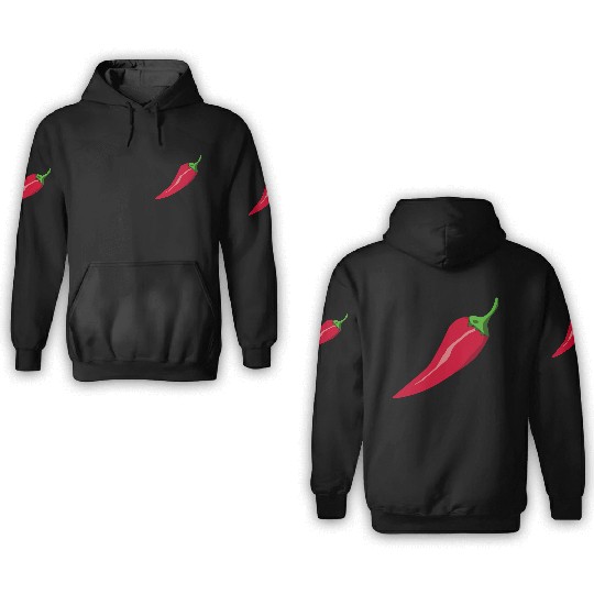 paprika chilli chili pepper citrus veggie gemuese 3D Hoodies