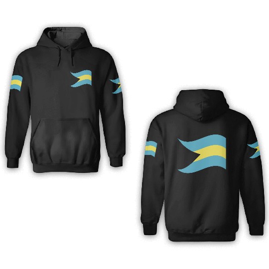 flag bahamas 3D Hoodies