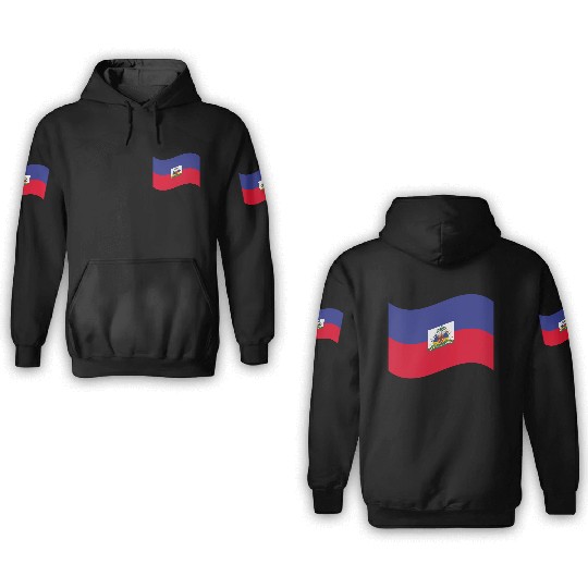 flag haiti 3D Hoodies